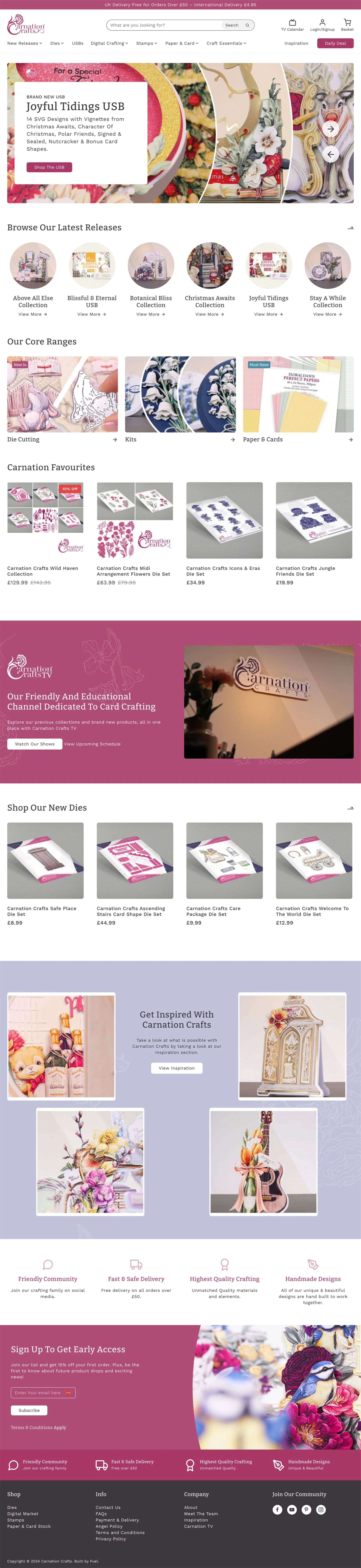 Carnation homepage