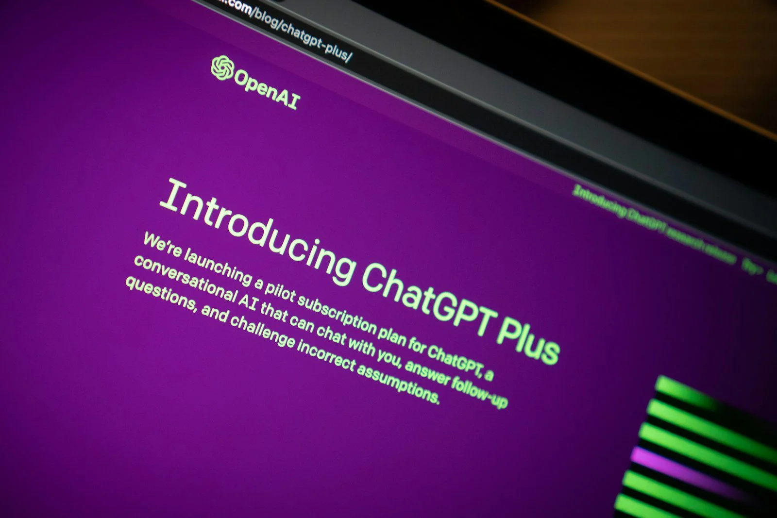 Computer screen showing ChatGPT being used for small business marketing