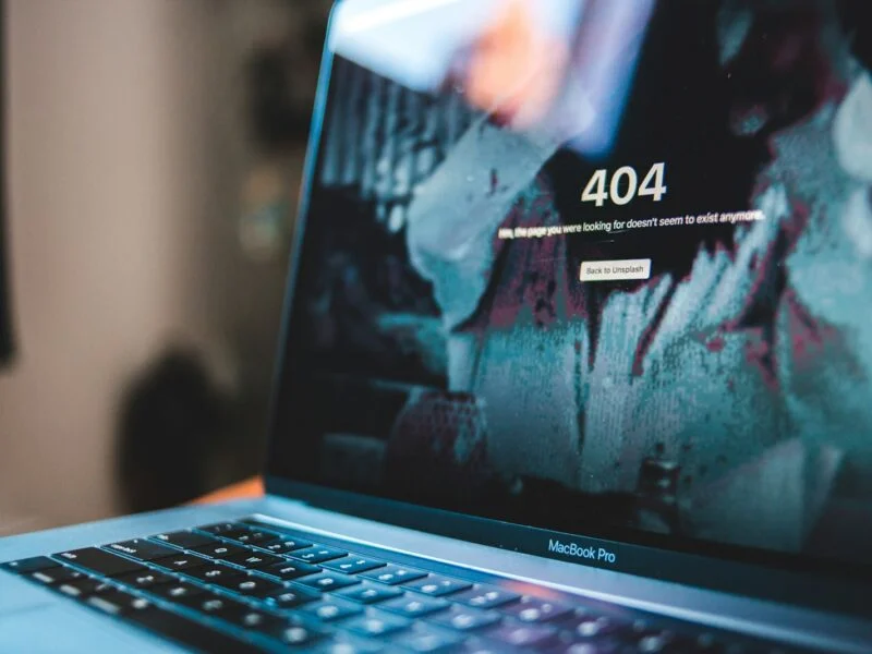 Laptop screen showing website performance and speed metrics for Core Web Vitals