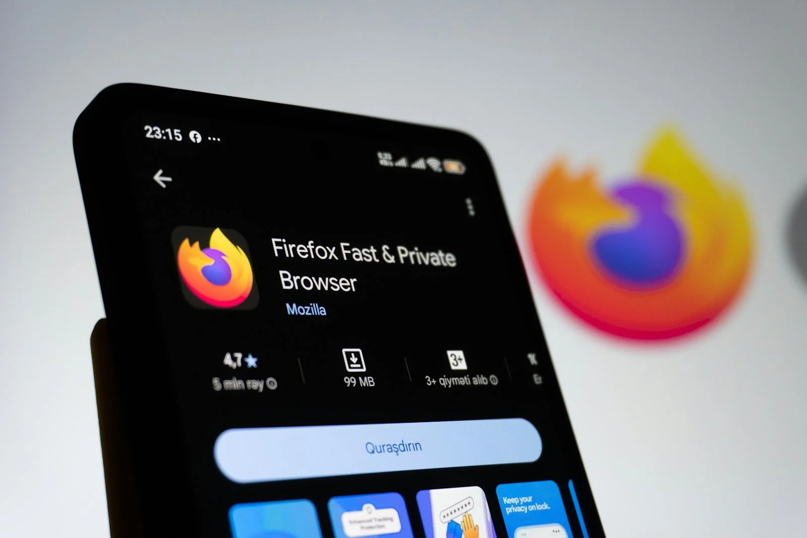 Smartphone displaying a website browser representing mobile-first design