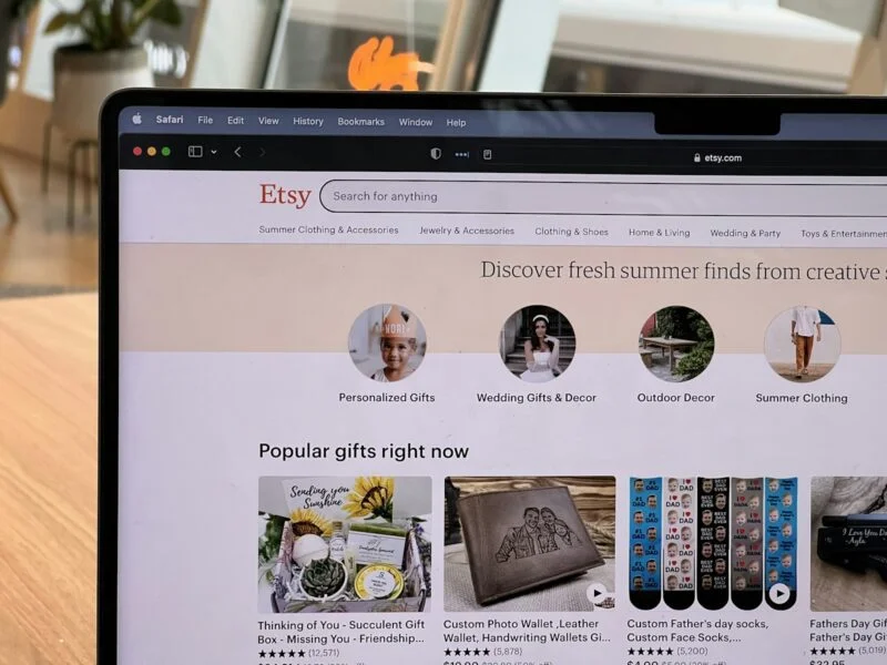 Ecommerce product page on a screen demonstrating conversion-focused design