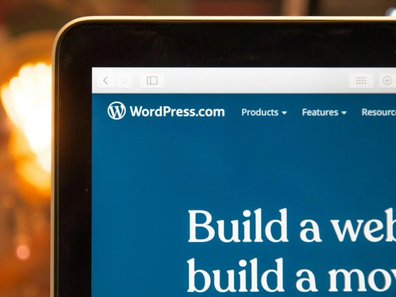 Monitor showing WordPress admin for site maintenance