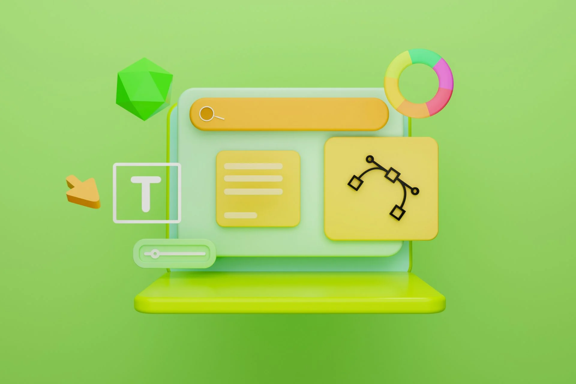 Elements of website theme building, colour typography and image selection