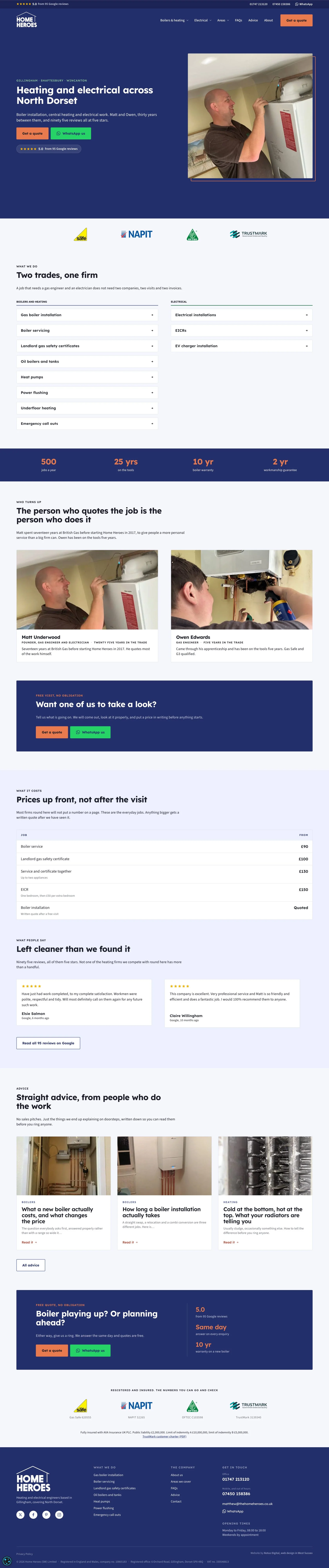 Screenshot of the Home Heroes homepage
